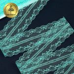 Кружево отделочное в стиле "трикотаж" 40 мм, 150-1, цв.04 мята, 9.14м