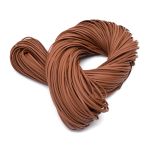 Шнур кожа искусственная ⌀2.5 мм / 100 метров, матовый, коричневый