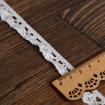 Кружево вязаное (тесьма) 17 мм / 10 метров, на резинке, диз. 303, цв.02 белый, Kruzhevo