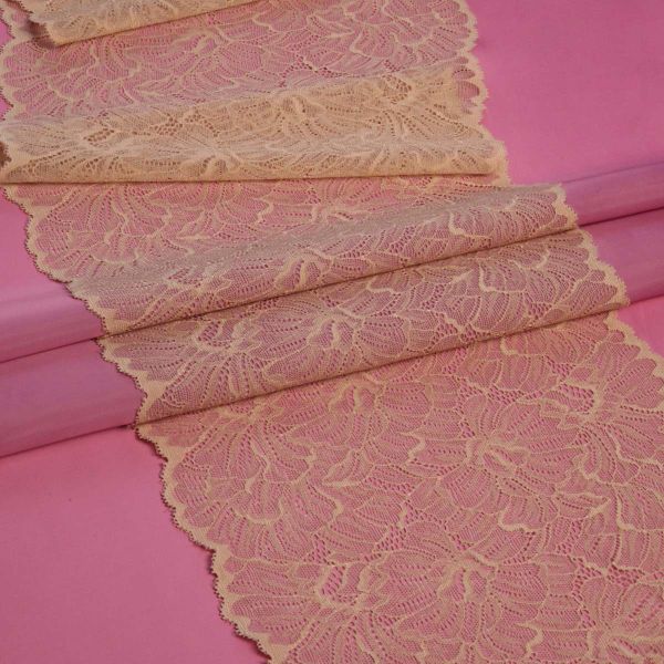 Кружево бельевое эластичное 240 мм / 13.72 м, цв. C180 телесный