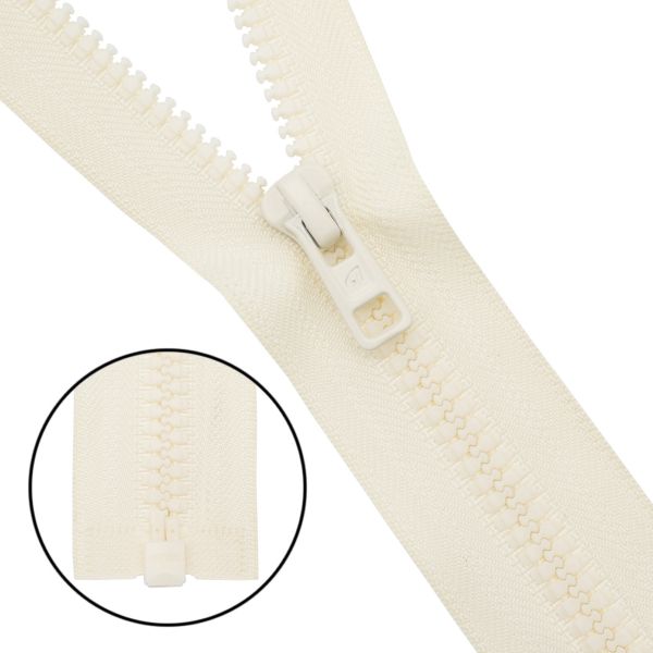 Молния трактор Arta Т6 (6 мм) 1 зам., разъем., 60 см, (2076), A122 ванильный, НОВЫЙ МАТОВЫЙ ЗАМОК, уп.50 штук