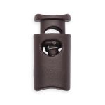 Фиксатор (зажим) для шнура пластик 1 отв., ⌀4.5 мм, 19х9 мм, цилиндр, ПП, коричневый, 100 шт