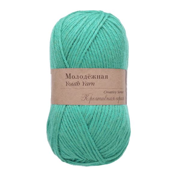 Пряжа Пехорка Молодежная / уп.5 мот. по 200 г, 280 м, 581 светлый изумруд