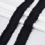 Тесьма отделочная твидовая 40 мм / 41.14 метра, черный, 3Al286