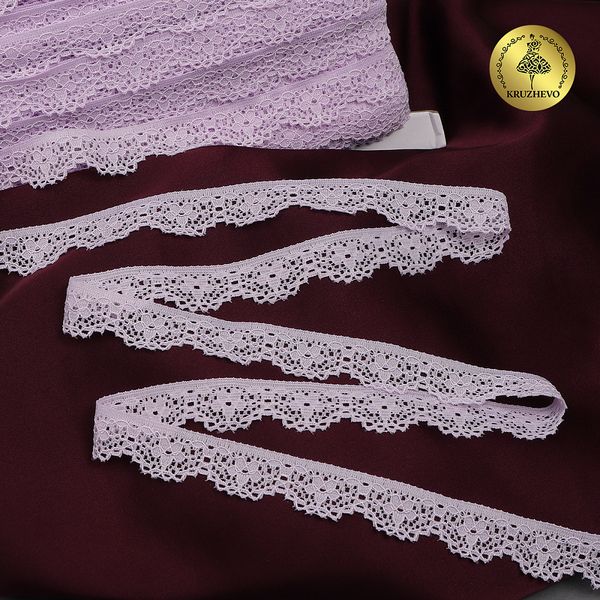 Кружево эластичное (стрейч) 8031 15мм цв.F165 нежная сирень, 50м, Kruzhevo