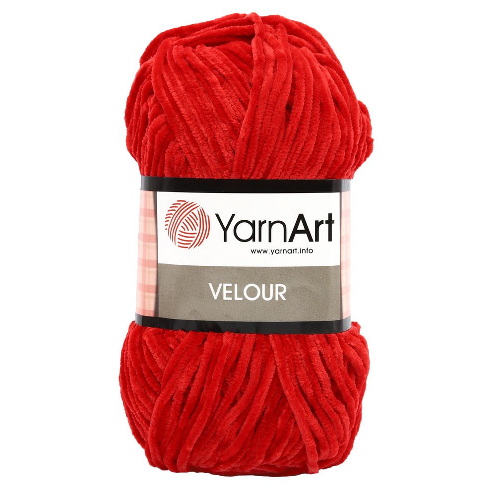Пряжа YarnArt (ЯрнАрт) Velour, 5х100г, 170м, цв. 846 красный