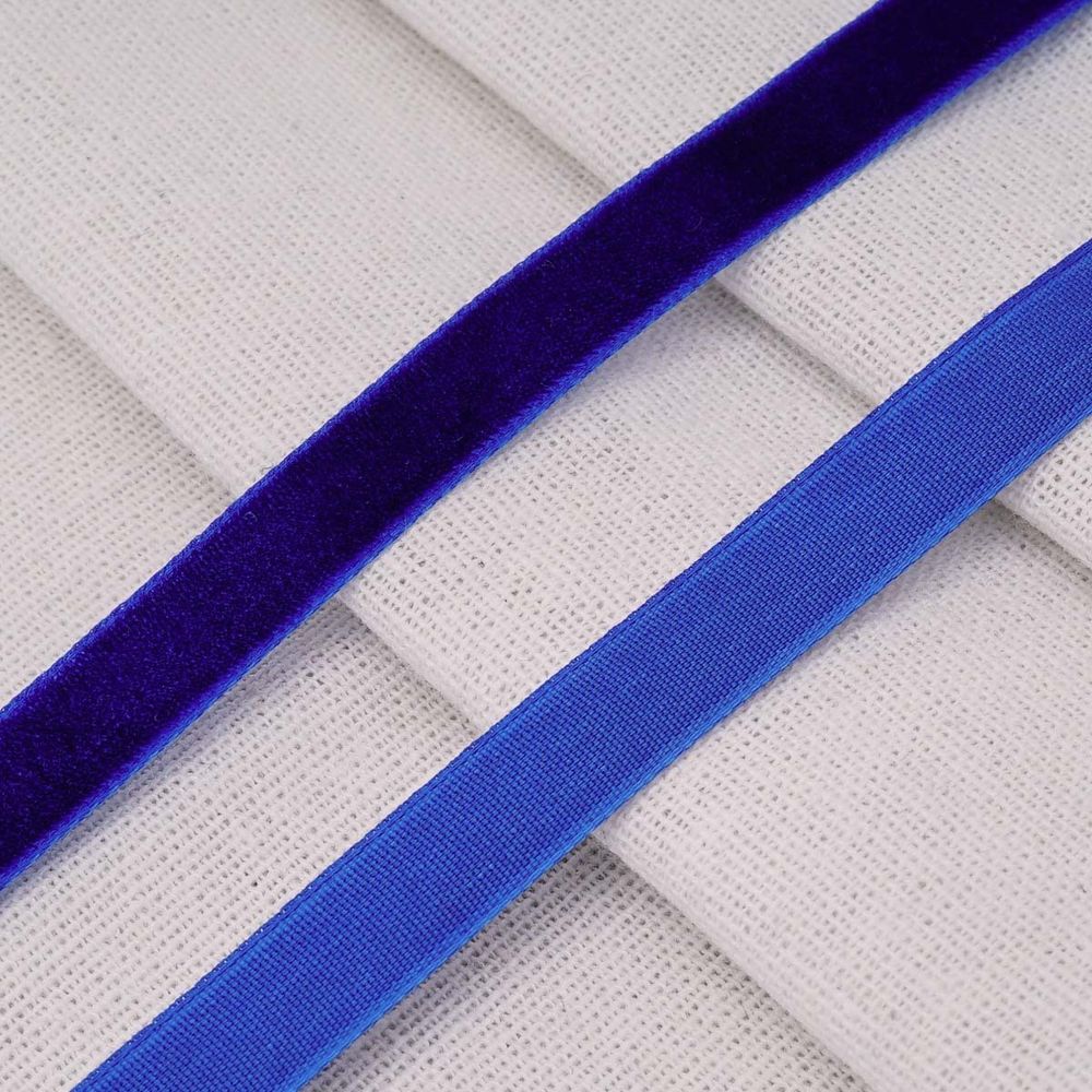 Лента бархатная (тесьма) 09.0 мм / 32.9±2 метров, 0081-1006, 175 синий