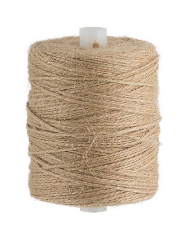 Нитки джутовые Д3 100% джут 1 мм, 200 м, (219 ярд), суровый