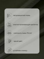 Оксфорд 200D PU1000 78 г/м², 150 см / 1 метр, ОКС.TBY200D.S305.1, S305 хаки