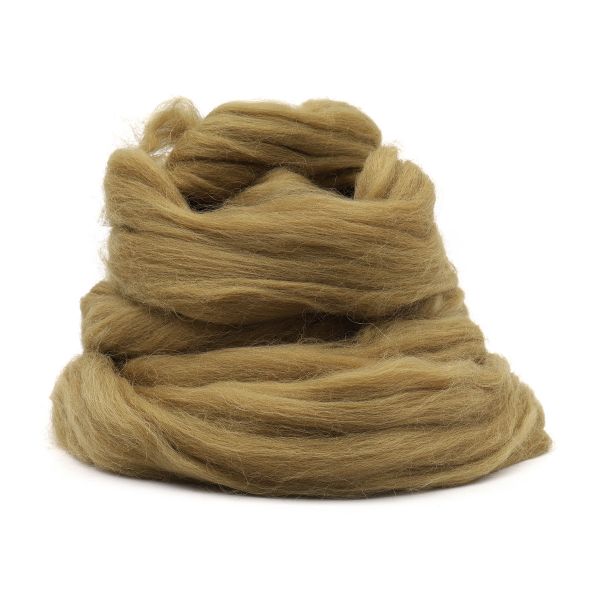 Шерсть для валяния Троицкая полутонкая 100%, 100 гр. цв.494 светлый хаки