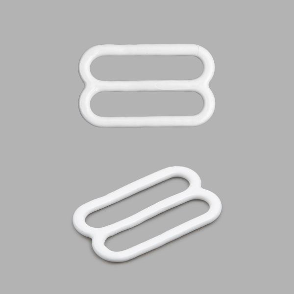 Рамки-регуляторы для бюстгальтера металл 15.0 мм, 20 шт, белый, ГВ1008