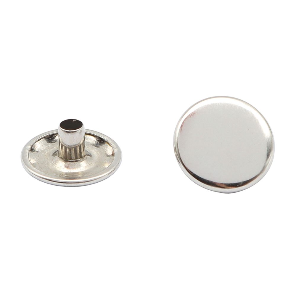 Кнопка Альфа (S-образная) ⌀15.0 мм, ≈720 шт, СТАЛЬ, никель, NEW STAR