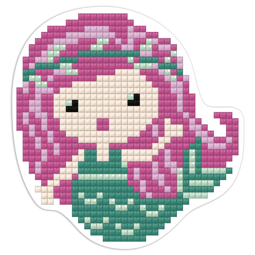 Алмазная (кристальная) мозаика Фрея, магнит Русалочка, 8,5х8,5 см