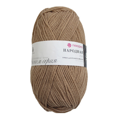 Пряжа Пехорка Народная / уп.5 мот. по 100 г, 220 м, 430 светло-бежевый