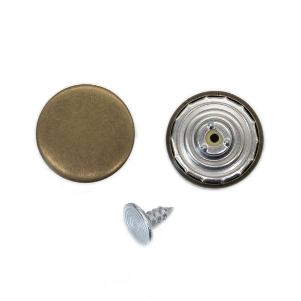 Пуговицы джинсовые ⌀18 мм, фиксированная ножка, антик, 21NB-0583, 50 шт