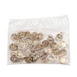 Крючки пришивные декоративные 10х21 мм, золото цв.02/радуга цв.962, 20 шт