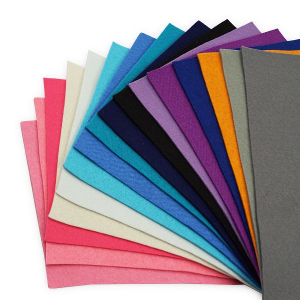 Фетр листовой мягкий ассорти 3.0 мм, 400гр, 20х30см, 16 штук Astra&Craft (2)