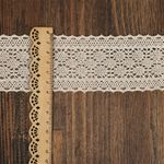 Кружево вязаное (тесьма) 60 мм / 10 метров, 3014 цв.F307 лен, Kruzhevo