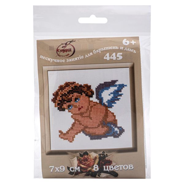 Набор для вышивания нитками РС Студия, Ангелочек 12х10 см