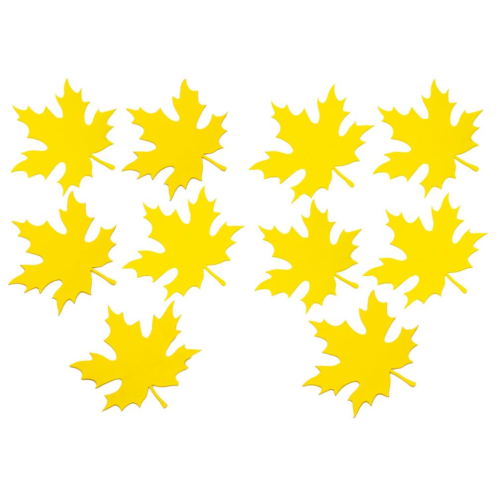 Заготовка из фоамирана "Лист клена", 10х10см, 10 шт, желтый