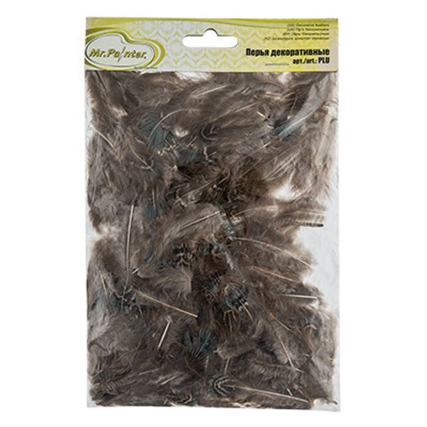 Перья декоративные 2-10 см, 5х3 г,±0.5 г, 21 Натуральный, Mr.Painter