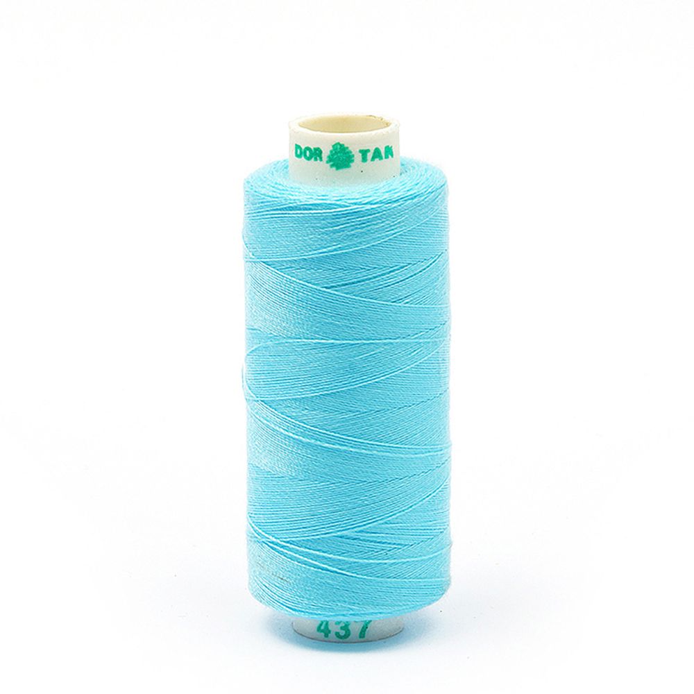 Нитки швейные бытовые Dor Tak 40/2, 366 м / 10 кат., 437 голубой