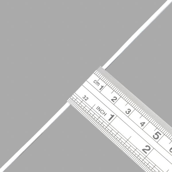 Шнур кожа искусственная ⌀2.5 мм / 100 метров, матовый, белый