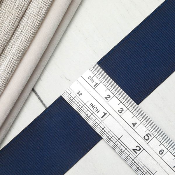 Лента репсовая (в рубчик) 30.0 мм, 159 индиго, уп.18,28 м