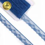 Кружево отделочное в стиле "трикотаж" Kruzhevo 20 мм, TBY 1669, 04 темно-синий, 27.4м