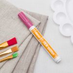 Маркер для ткани Darwi TEX Glitter, 2мм (с блестками) (475 розовый), DA0140013