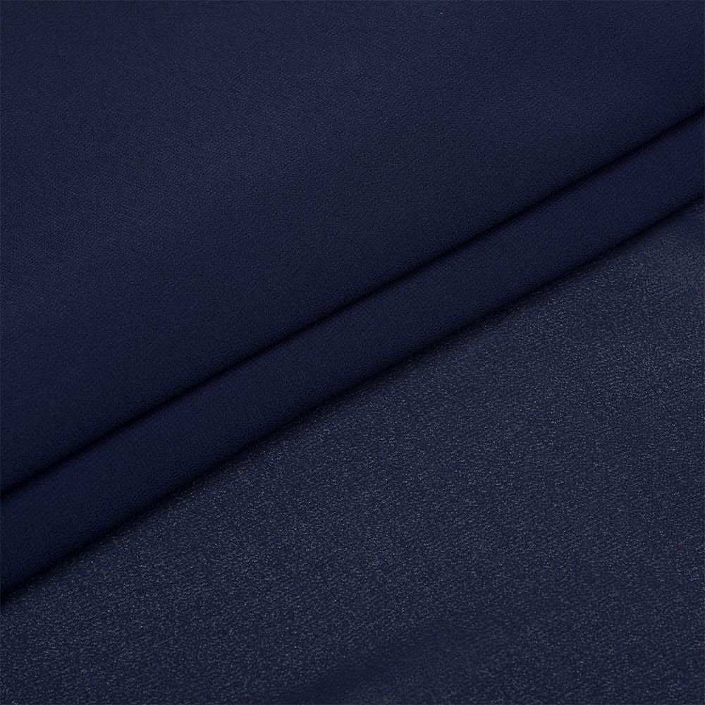 Креп шифон 105 г/м², шир. 150 см / 35 метров, TBY.8021-206, цв.206 т.синий /TOS/