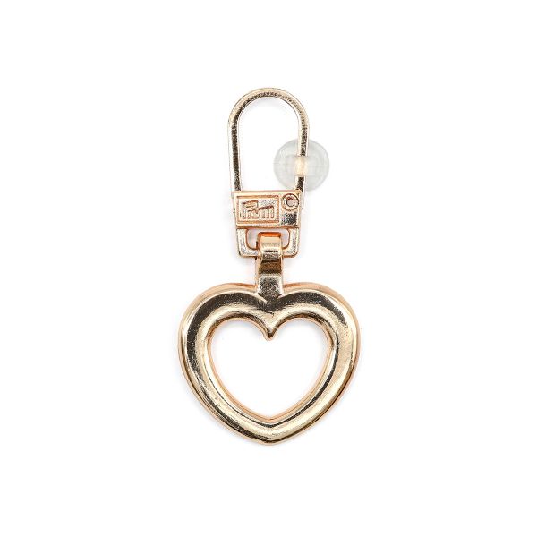 Пуллер для молнии 40х20мм Сердце цв.металл, золото, 1шт Prym, 482372