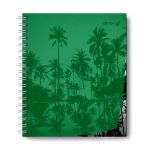 Тетрадь общая с пластик. обложкой, ч/б запечат. титульн.лист, 180 мкм, A5 48 л. на гребне 65 г/м², белизна 100% 4 шт клетка, 01548 Утренний пейзаж, зелёная, Светоч Т208