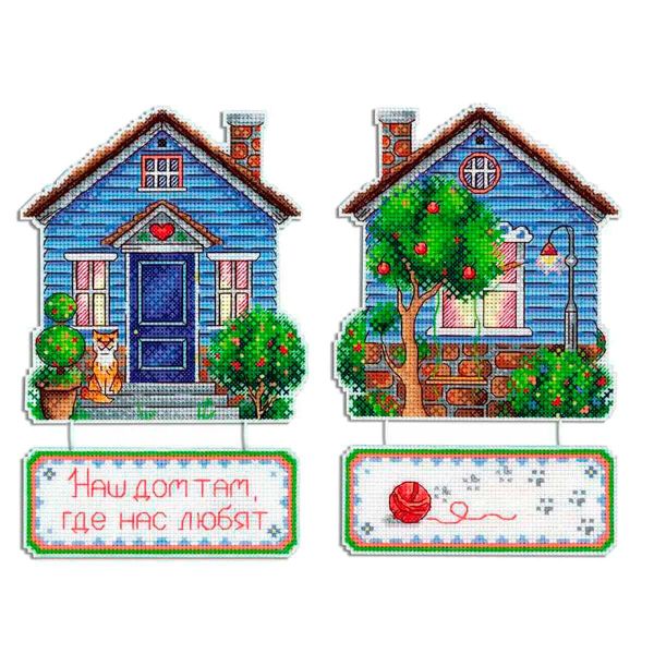 Набор для вышивания нитками МП Студия, Дом, где нас любят 19х13см