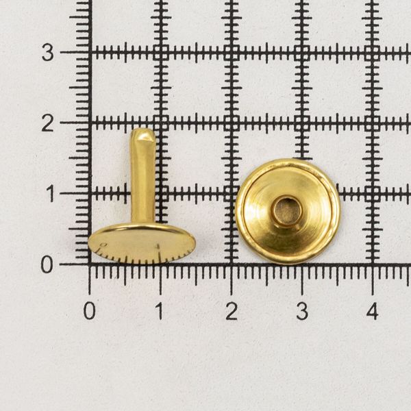 Хольнитены сумочные ⌀15 мм, h=16 мм, золото, двухсторонний, BIG, 50 шт