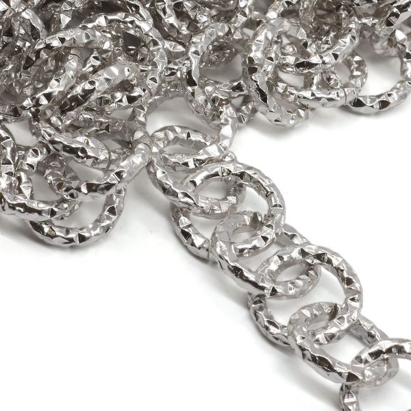 Цепь алюминиевая 2,0 мм, 11,6 мм, боб(10 м) (никель) K14333