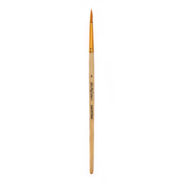 Кисть синтетика круглая №04, 5 шт, короткая ручка, Mr.Painter SRB 201-04