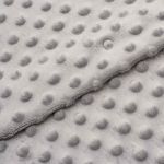 Плюш (ткань) Sovushka Minky dot 280 г/м², 45х50 см, ворс 2,5мм, серый, 615622-6