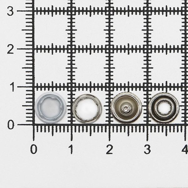 Кнопка рубашечная (джерси) закрытая ⌀7.8 мм, ≈144 шт, МЕТАЛЛ, эмаль, 101 белый матовый, NEW STAR
