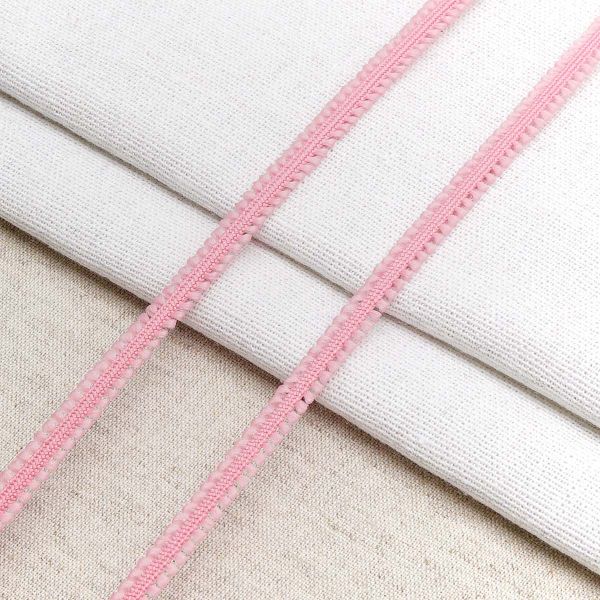 Шнур отделочный сороконожка ⌀5.0 мм / 30 метров, розовый, С873