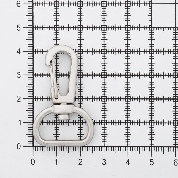 Карабин металл 19.0 мм (42х26 мм), никель, 10 шт