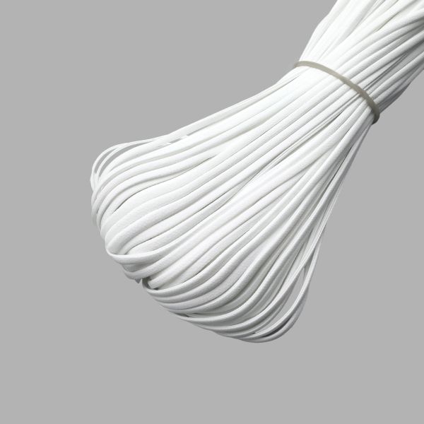 Шнур кожа искусственная ⌀2.5 мм / 100 метров, матовый, белый