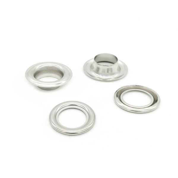 Люверсы металл ⌀15.0 мм (внутр.), цв. никель, 1960/61, 50 шт, BIG