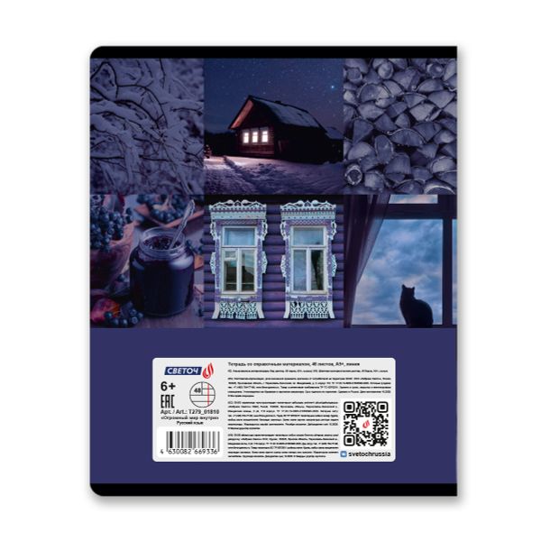 Тетрадь со справочным материалом Огромный мир внутри, A5 48 л. на скобе 60 г/м², белизна 90% 10 шт линия, 01810 Огромный мир внутри Русский язык, Светоч Т279