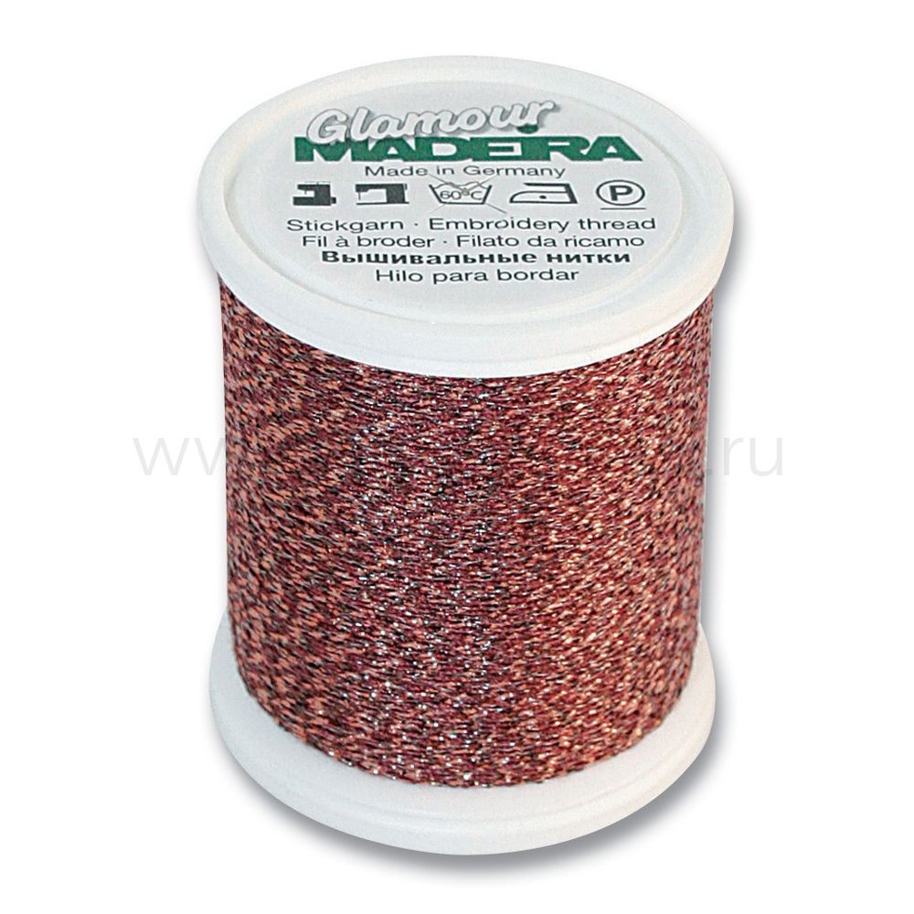 Нитки отделочные металлизированные Madeira Glamour №12, 200 м, цв. 3114, 9806, 5 катушек