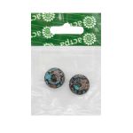 Бусины декоративные, 19х19х4 мм, упак., 2 шт, Астра /TOS/