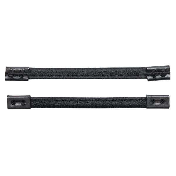 Вешалка для одежды 90х6 мм, из искусственной кожи, черный, 20 шт