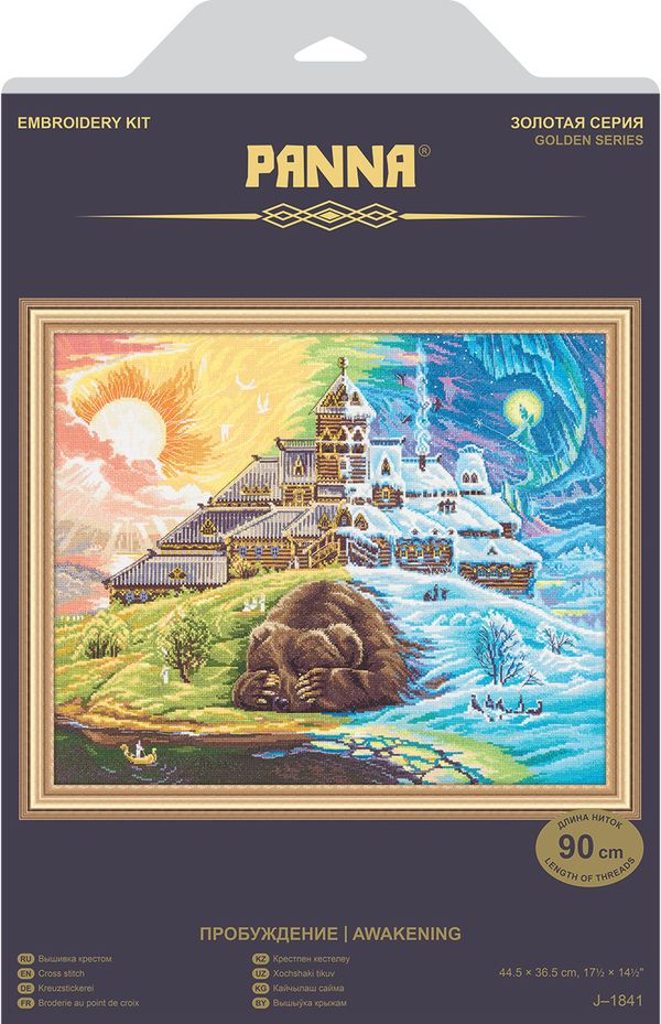 Набор для вышивания нитками Panna, Золотая серия, Пробуждение, 44,5х36,5 см