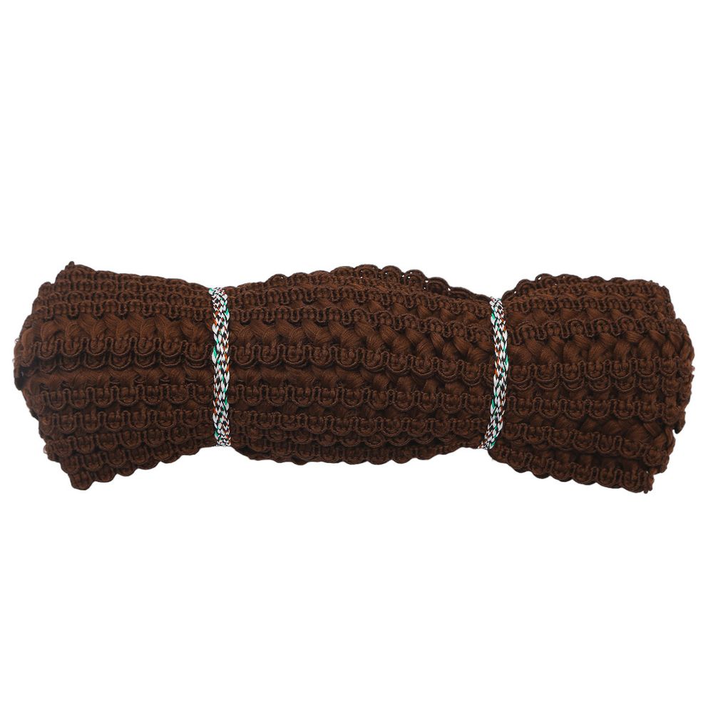 Тесьма отделочная вязаная 17 мм, 10 м, коричневый