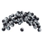 Бусины стекло ⌀8 мм, кракле, 46 шт, Astra&Craft, SY 33 градиент прозрачный/черный, 1301138